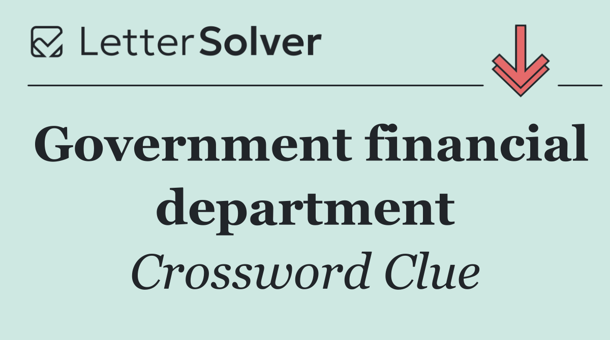 Government financial department