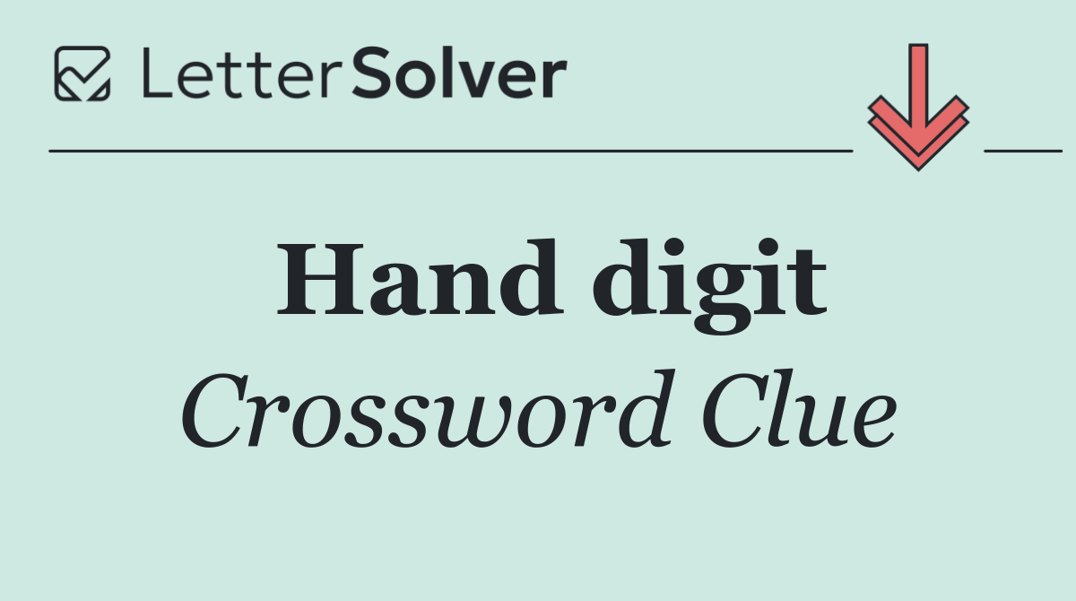 Hand digit