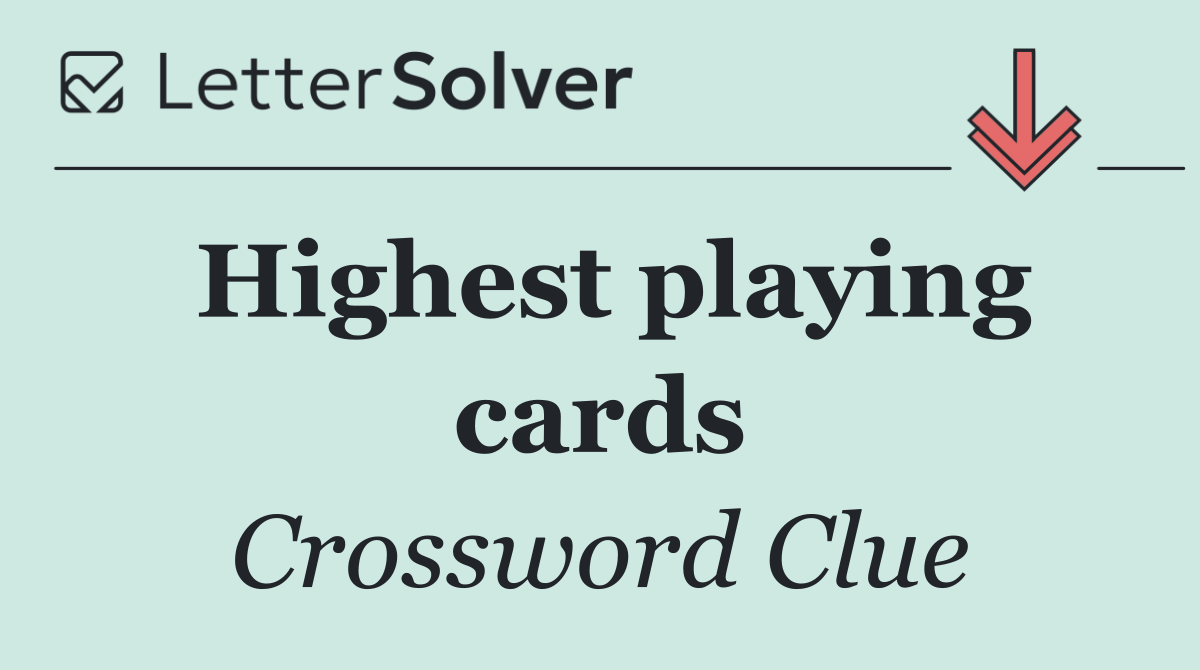 Highest playing cards