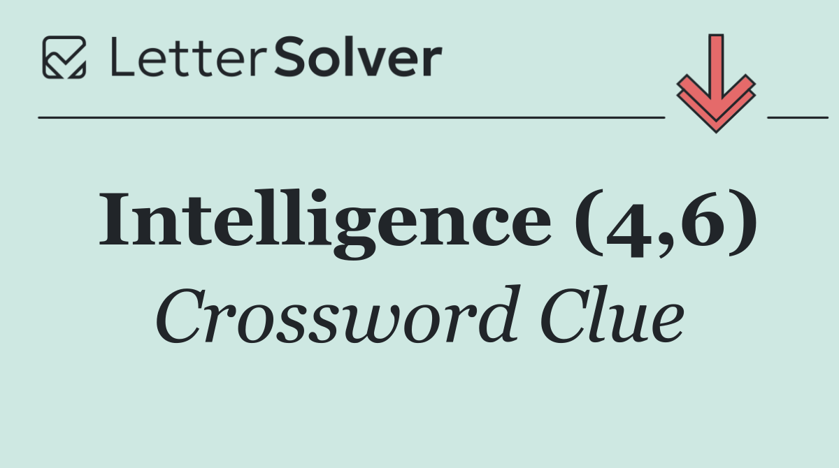 Intelligence (4,6)