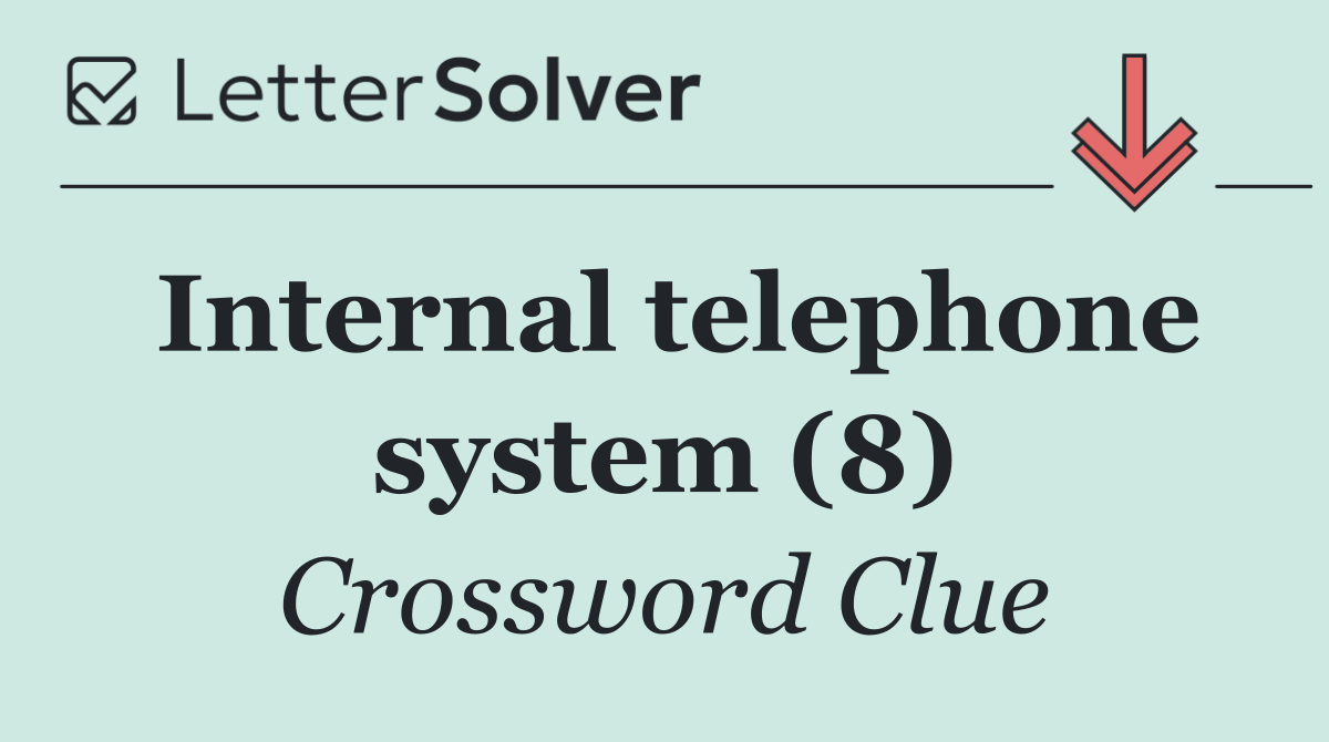 Internal telephone system (8)