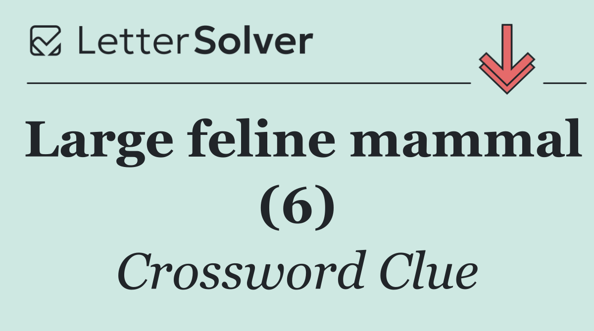 Large feline mammal (6)