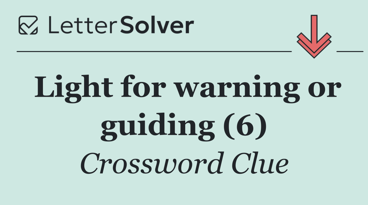 Light for warning or guiding (6)