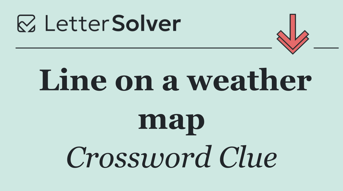 Line on a weather map