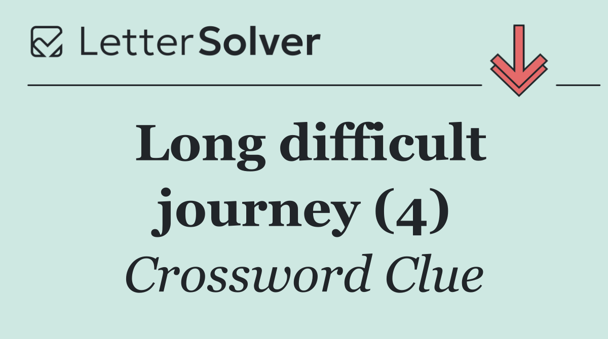 Long difficult journey (4)
