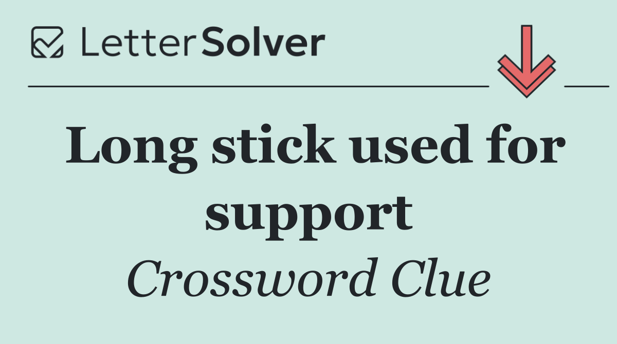 Long stick used for support