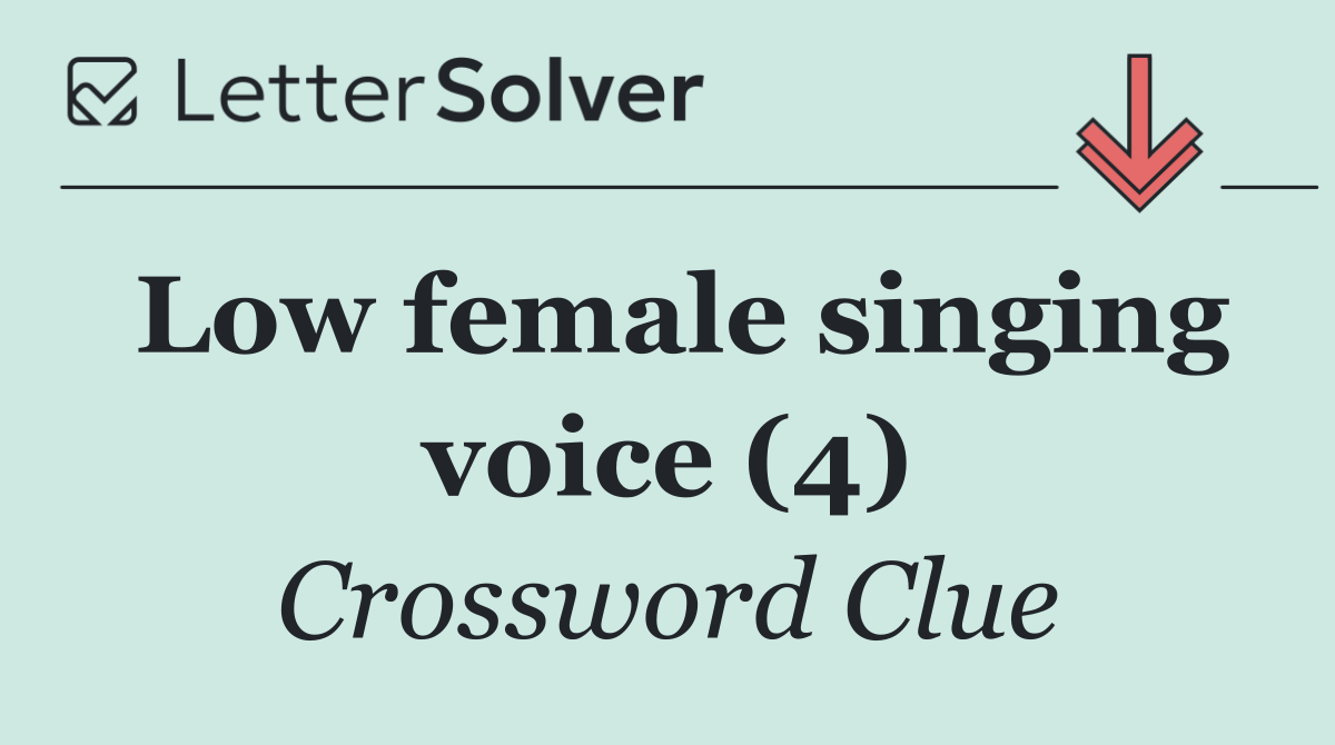 Low female singing voice (4)