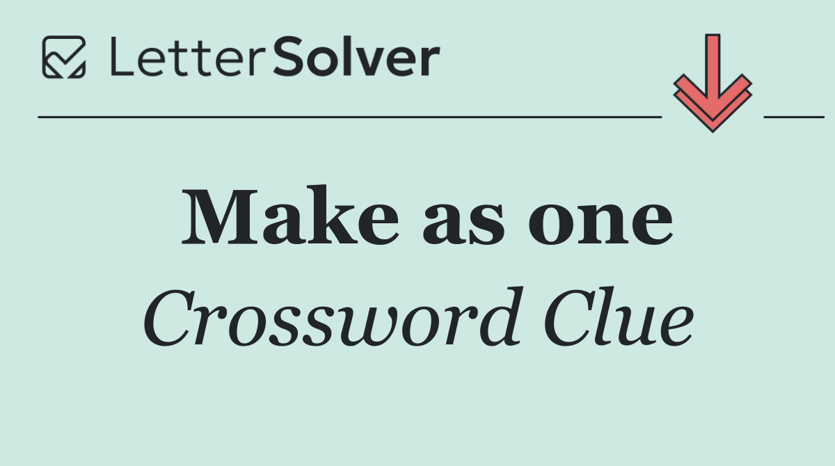 Make as one