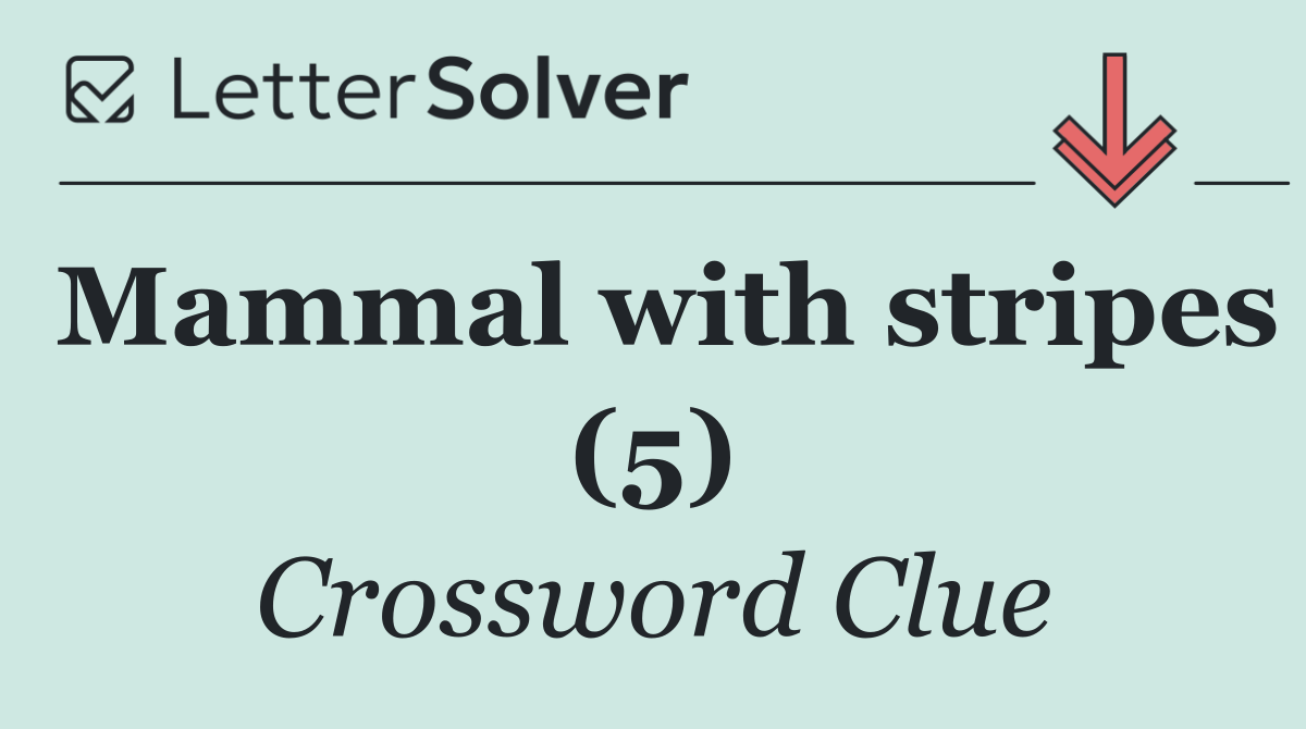 Mammal with stripes (5)