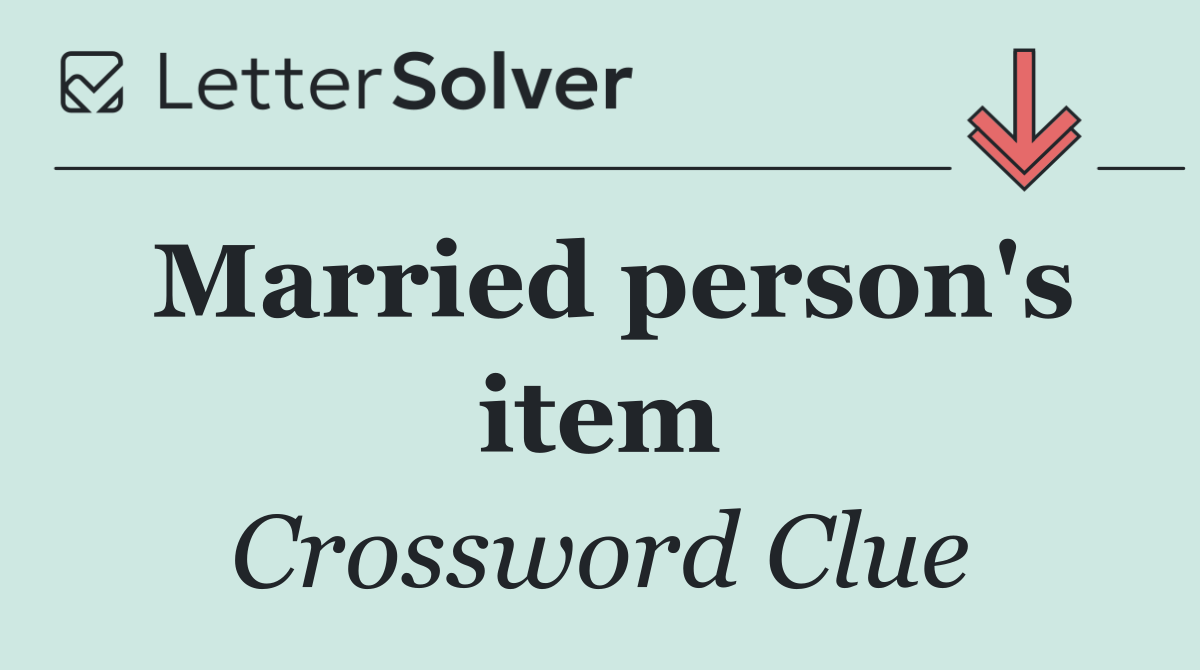Married person's item