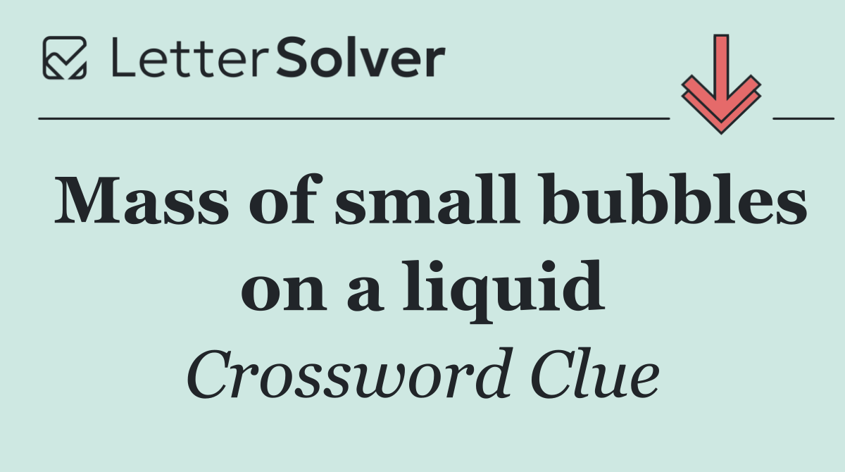 Mass of small bubbles on a liquid