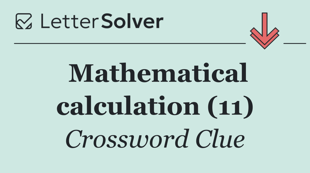 Mathematical calculation (11)