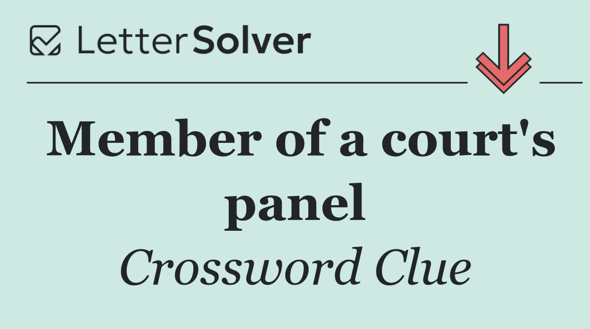 Member of a court's panel