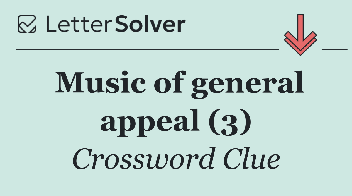 Music of general appeal (3)