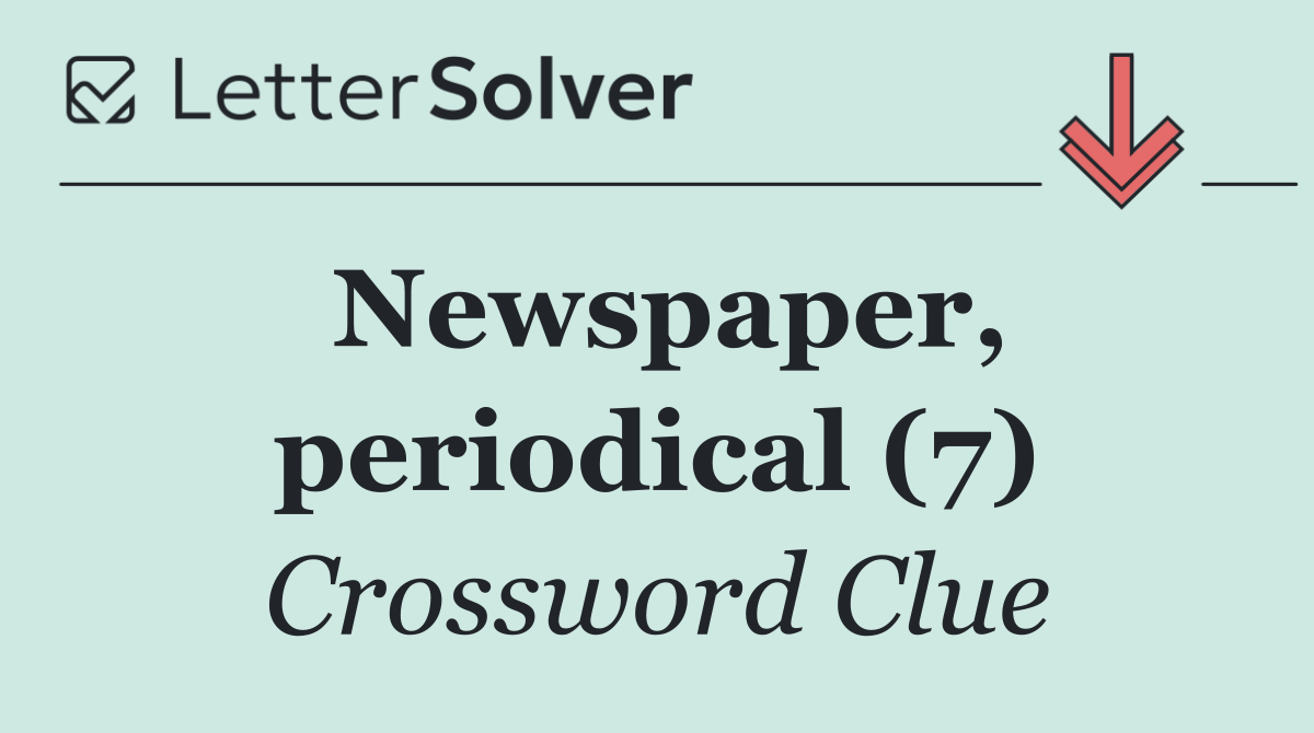 Newspaper, periodical (7)