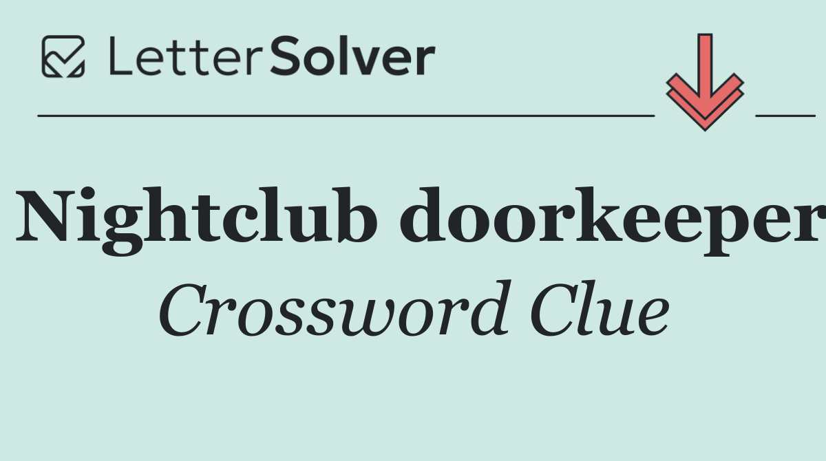 Nightclub doorkeeper