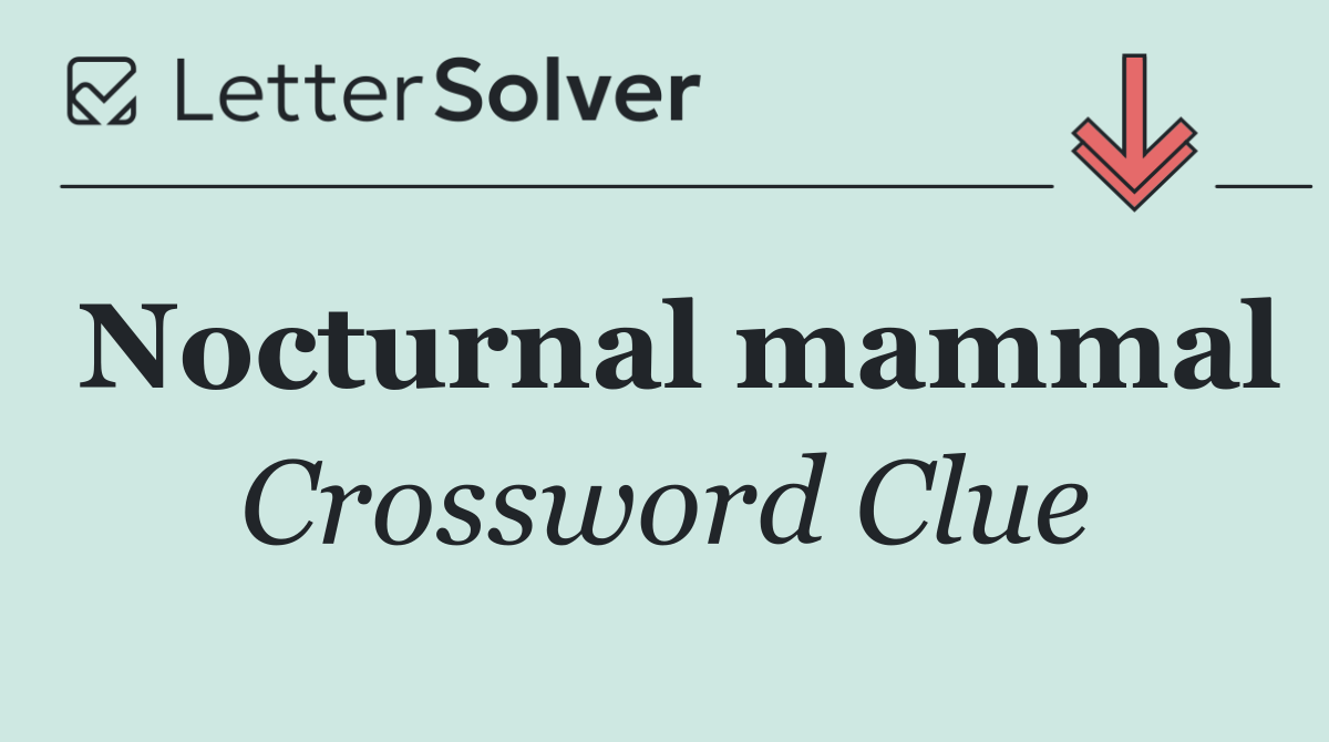 Nocturnal mammal