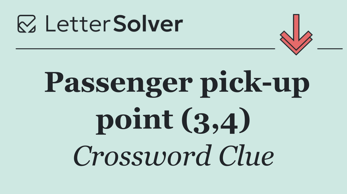 Passenger pick up point (3,4)
