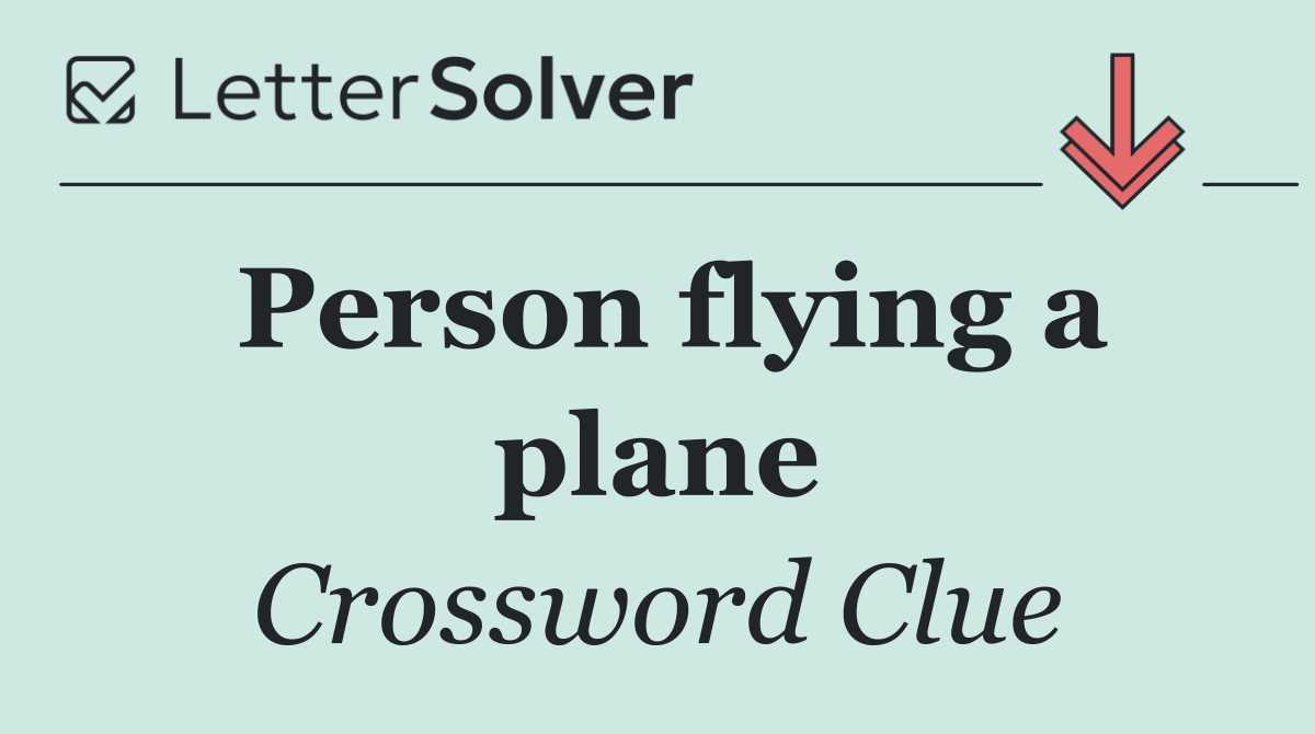 Person flying a plane