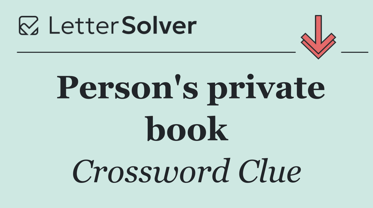 Person's private book