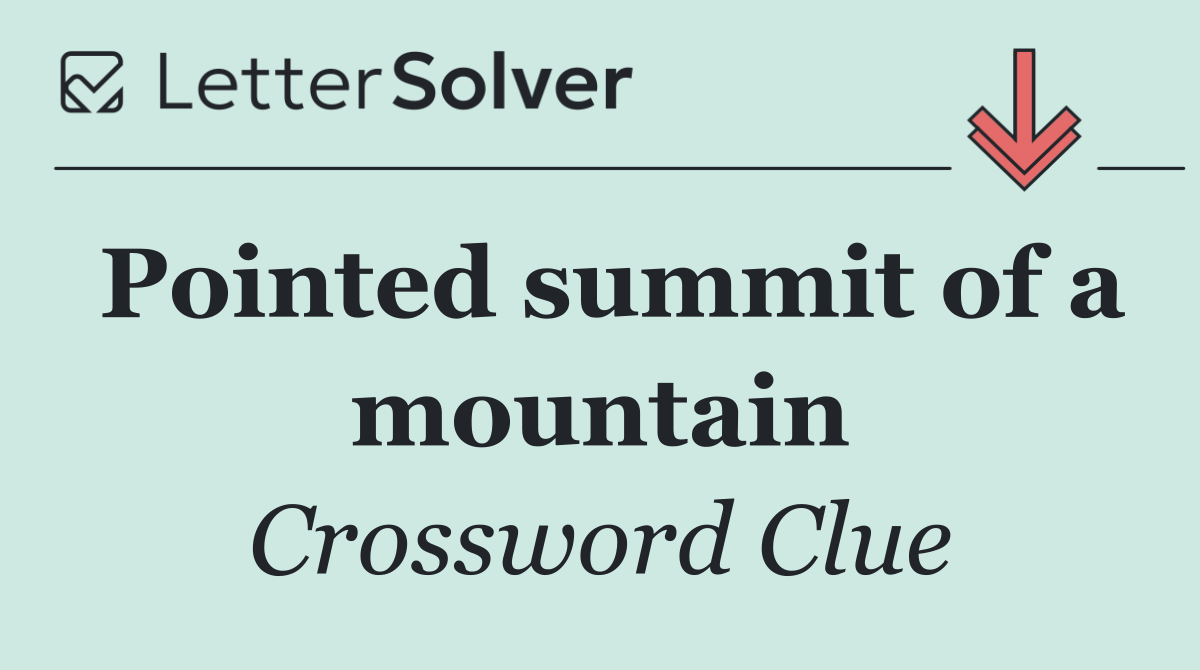 Pointed summit of a mountain