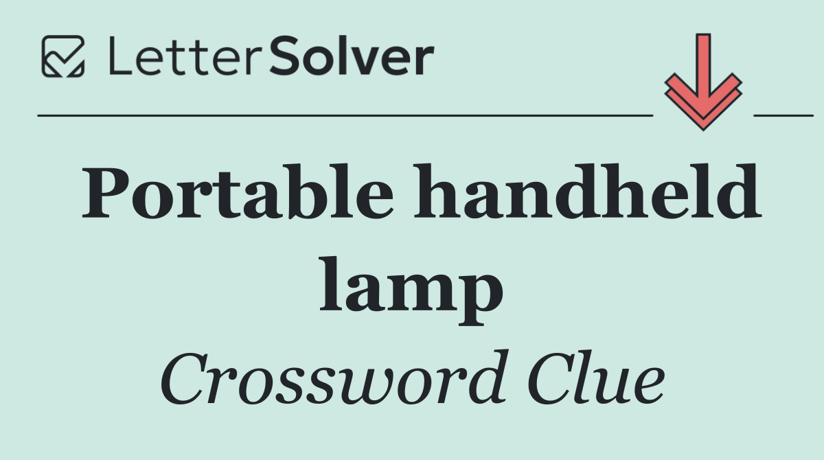 Portable handheld lamp