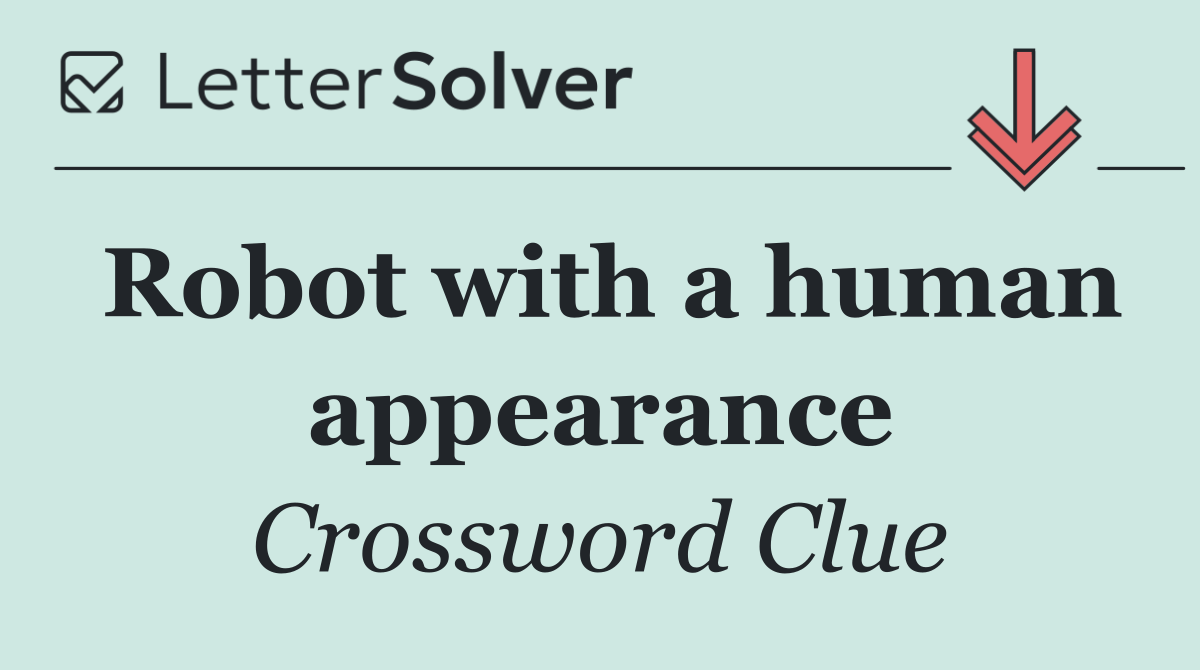 Robot with a human appearance