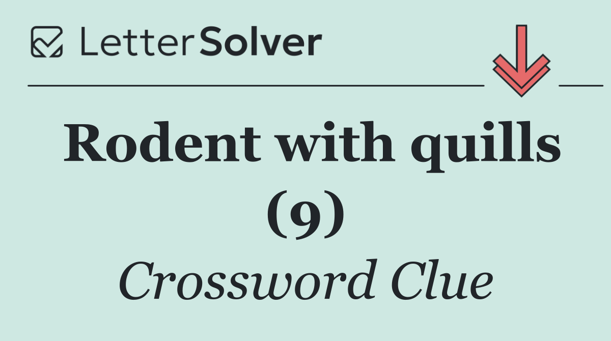 Rodent with quills (9)