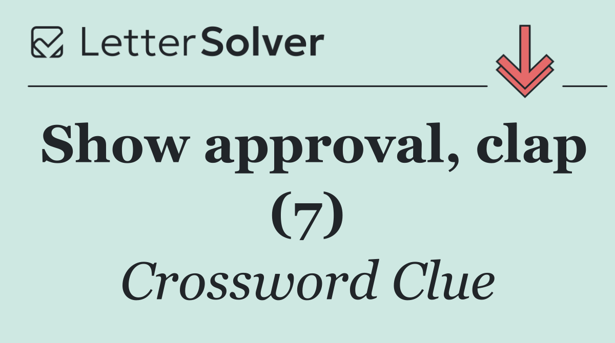 Show approval, clap (7)