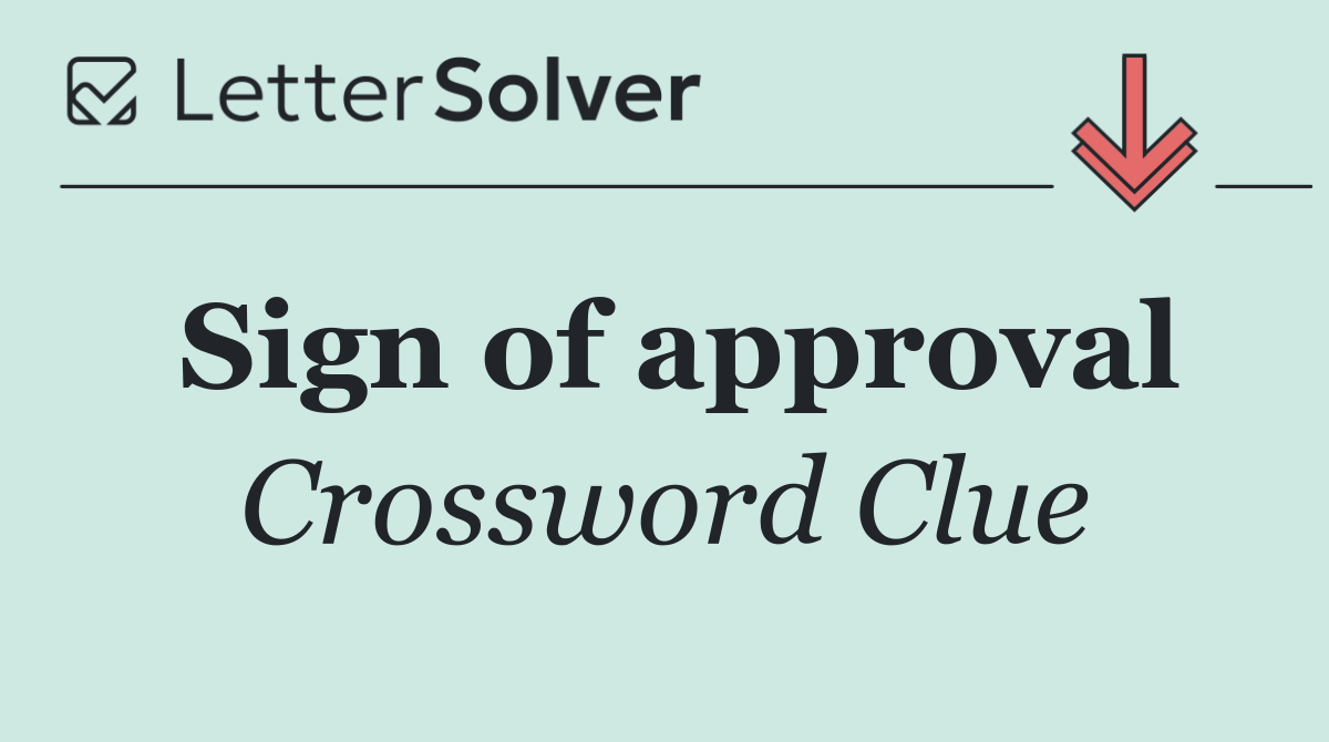 Sign of approval
