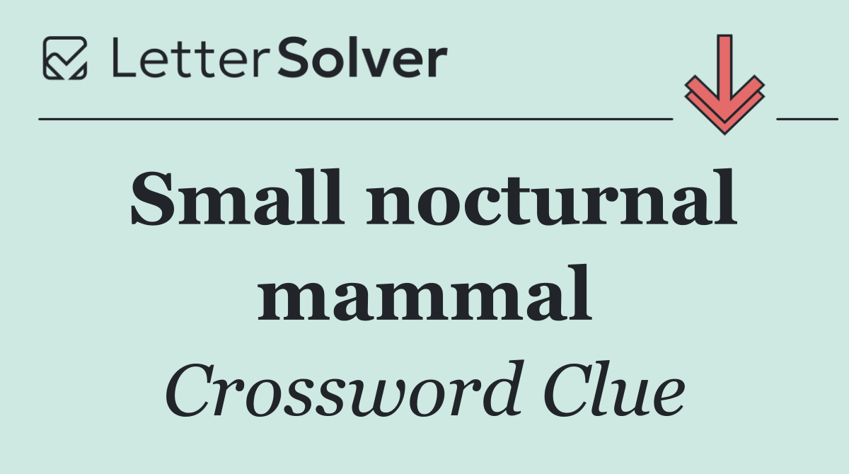 Small nocturnal mammal