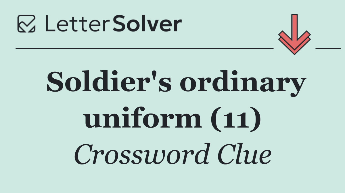 Soldier's ordinary uniform (11)