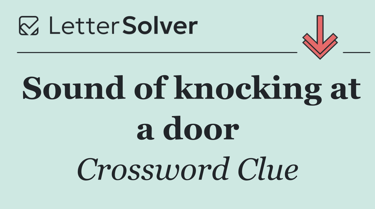 Sound of knocking at a door