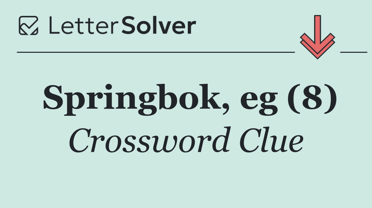 Springbok, eg (8)