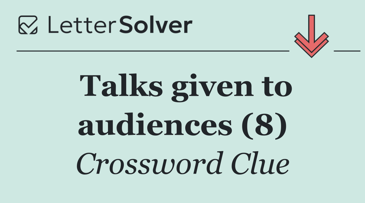 Talks given to audiences (8)