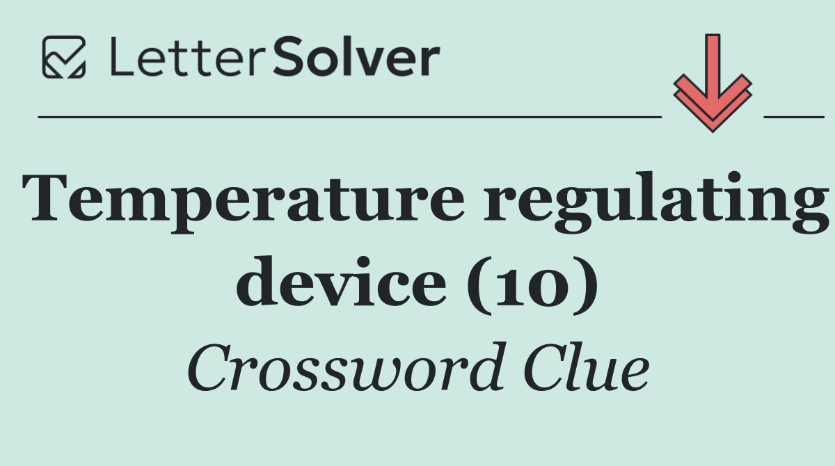 Temperature regulating device (10)
