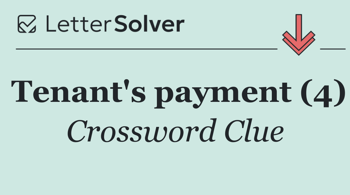 Tenant's payment (4)