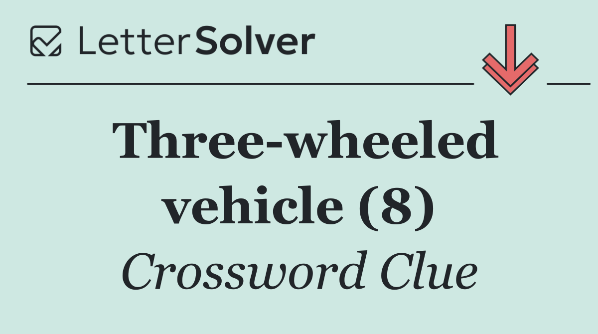 Three wheeled vehicle (8)