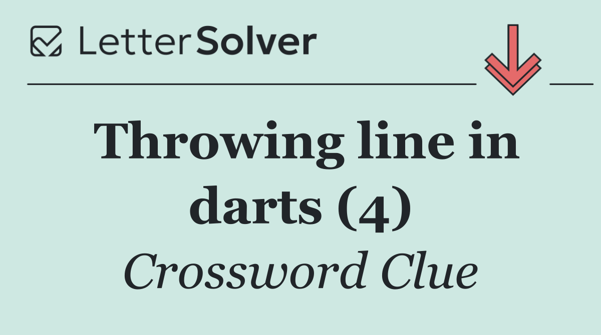 Throwing line in darts (4)