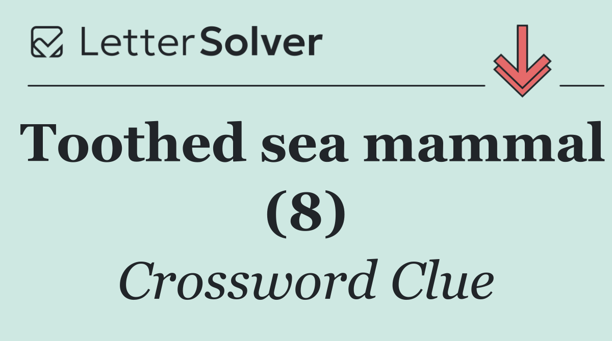 Toothed sea mammal (8)