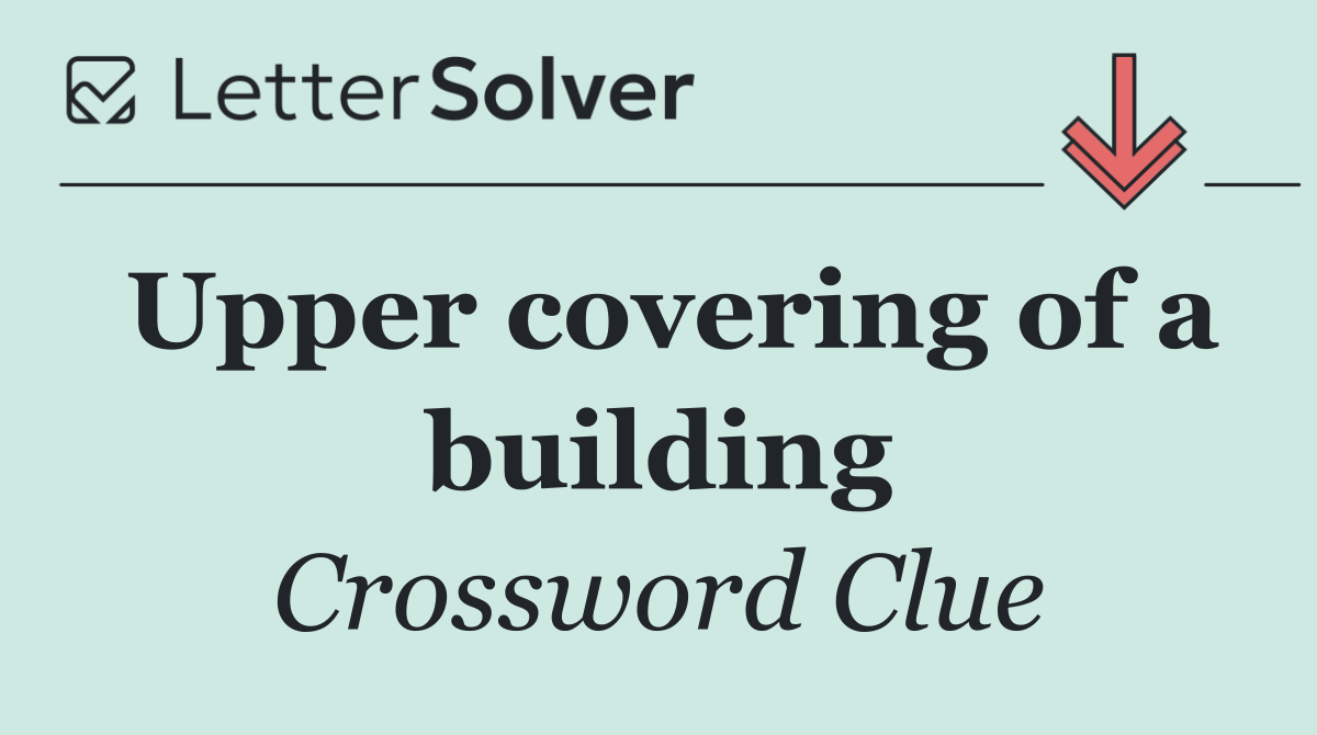 Upper covering of a building