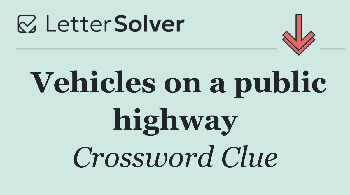 Vehicles on a public highway