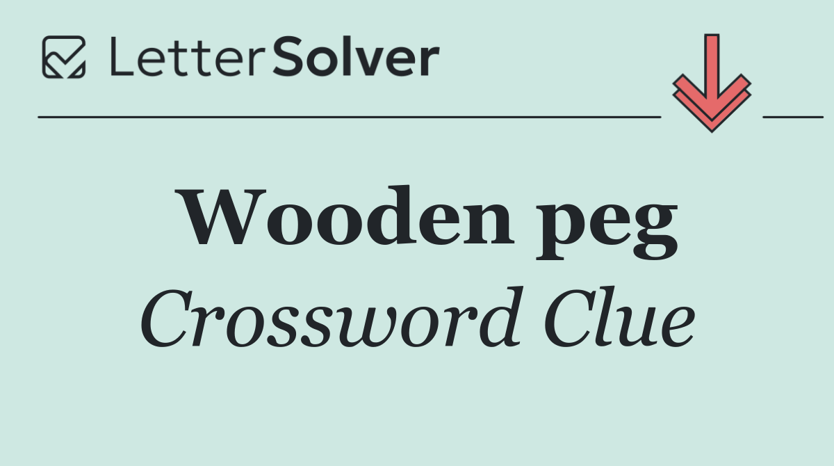 Wooden peg