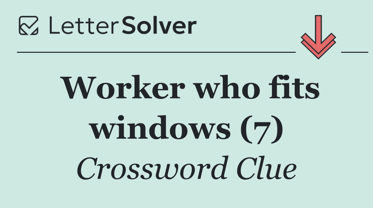 Worker who fits windows (7)