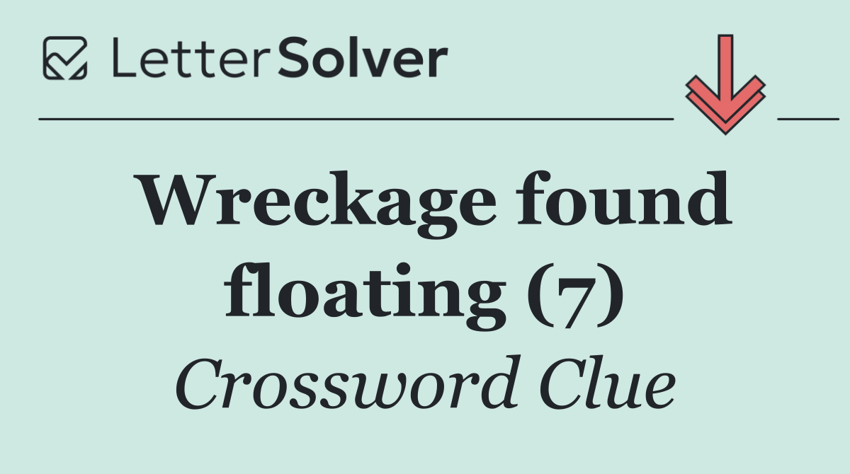 Wreckage found floating (7)