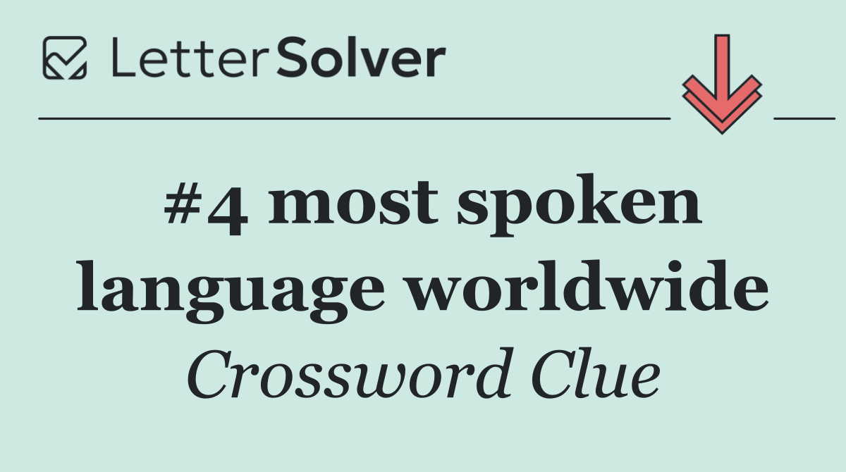 #4 most spoken language worldwide