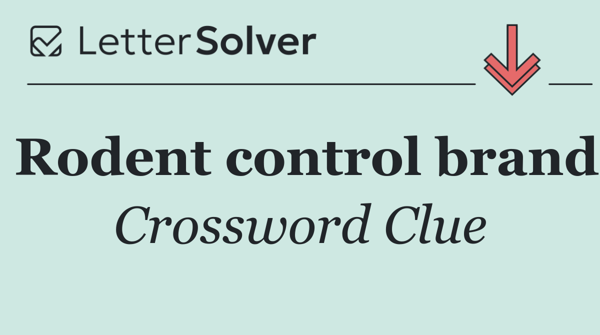 Rodent control brand