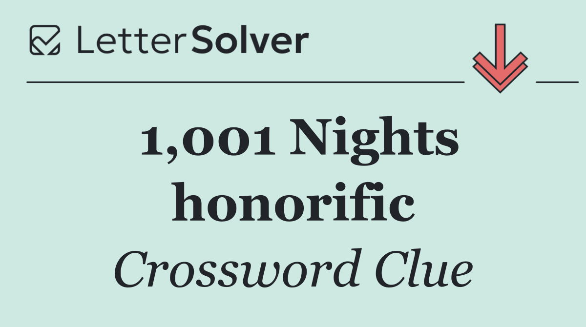 1,001 Nights honorific