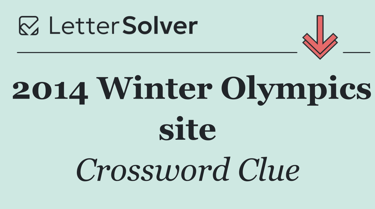 2014 Winter Olympics site