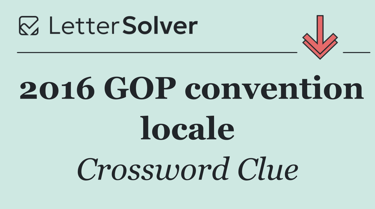 2016 GOP convention locale